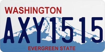 WA license plate AXY1515