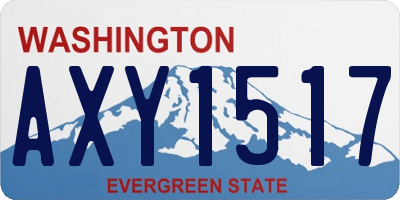 WA license plate AXY1517
