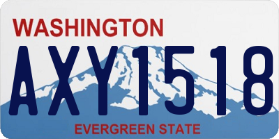 WA license plate AXY1518