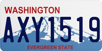 WA license plate AXY1519