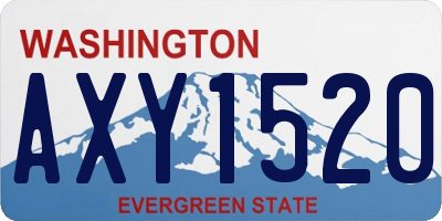 WA license plate AXY1520