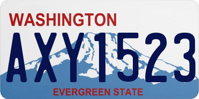 WA license plate AXY1523