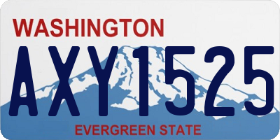 WA license plate AXY1525