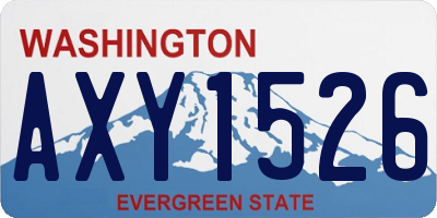 WA license plate AXY1526