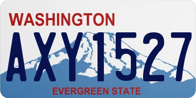 WA license plate AXY1527