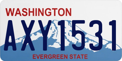 WA license plate AXY1531