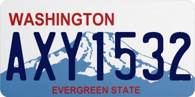 WA license plate AXY1532