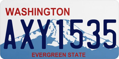 WA license plate AXY1535