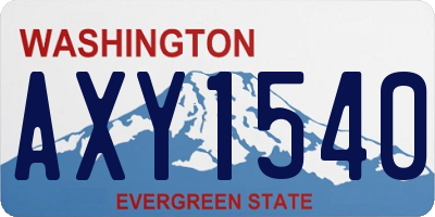 WA license plate AXY1540