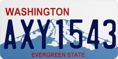 WA license plate AXY1543