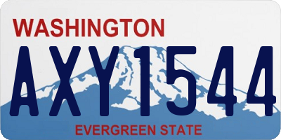 WA license plate AXY1544