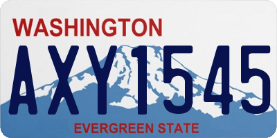 WA license plate AXY1545