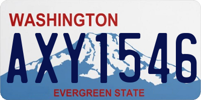 WA license plate AXY1546