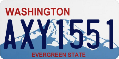 WA license plate AXY1551