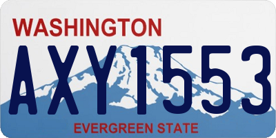 WA license plate AXY1553