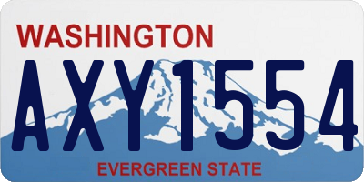 WA license plate AXY1554