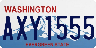 WA license plate AXY1555