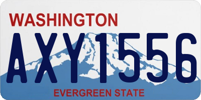 WA license plate AXY1556
