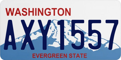 WA license plate AXY1557