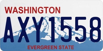 WA license plate AXY1558