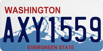 WA license plate AXY1559