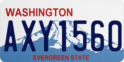 WA license plate AXY1560