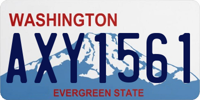 WA license plate AXY1561