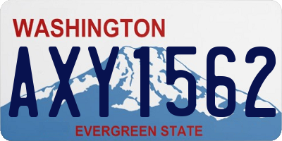 WA license plate AXY1562