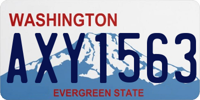 WA license plate AXY1563