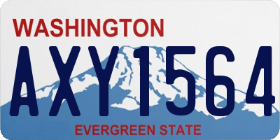 WA license plate AXY1564