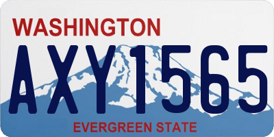 WA license plate AXY1565