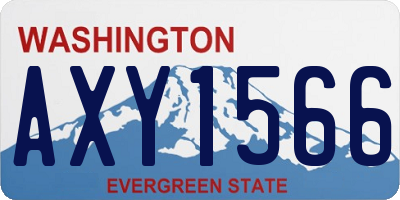 WA license plate AXY1566