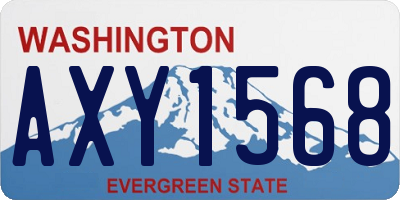 WA license plate AXY1568