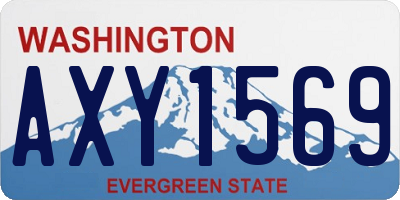 WA license plate AXY1569