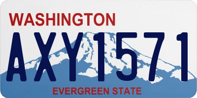 WA license plate AXY1571