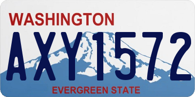 WA license plate AXY1572