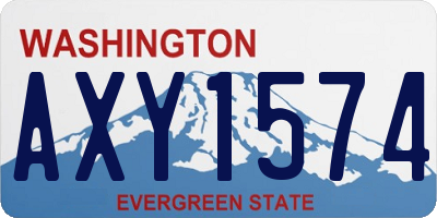 WA license plate AXY1574