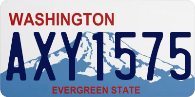 WA license plate AXY1575