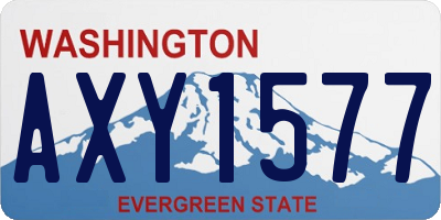 WA license plate AXY1577