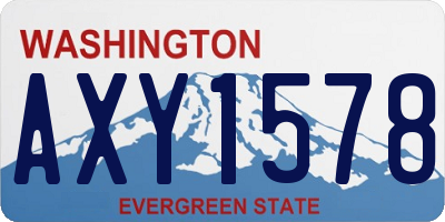 WA license plate AXY1578