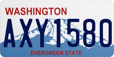 WA license plate AXY1580