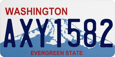 WA license plate AXY1582
