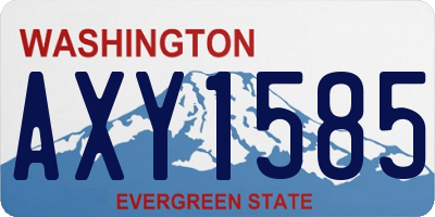 WA license plate AXY1585