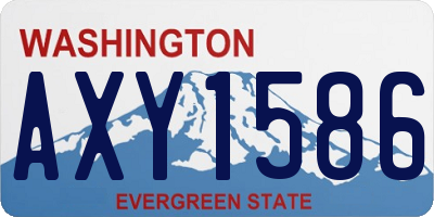 WA license plate AXY1586