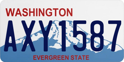 WA license plate AXY1587