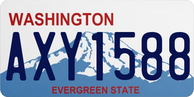 WA license plate AXY1588