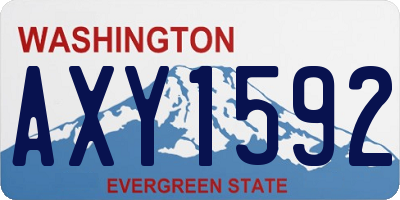WA license plate AXY1592