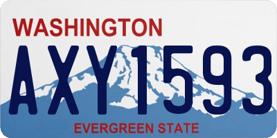 WA license plate AXY1593