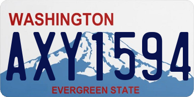 WA license plate AXY1594