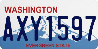 WA license plate AXY1597
